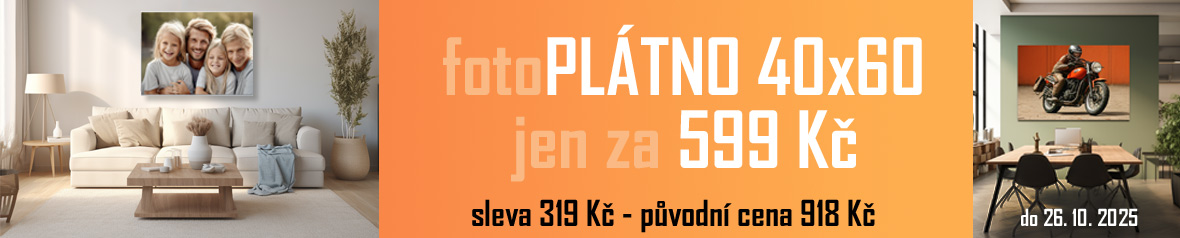 Sleva na nejoblíbenější fotoplátno.