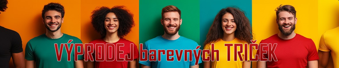 Výprodej barevných triček bez potisku