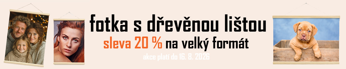 AKCE na fotky s dřevěnou lištou