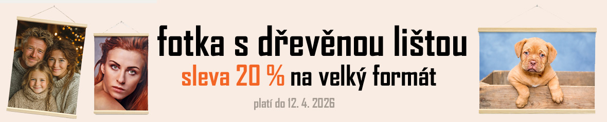 Sleva na fotku s dřevěnou lištou