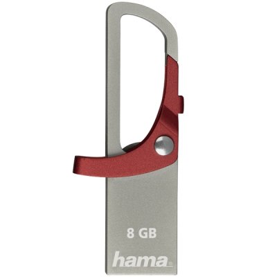 Hama flashPen "Hook-Style"  8 GB 15 MB/s, červená